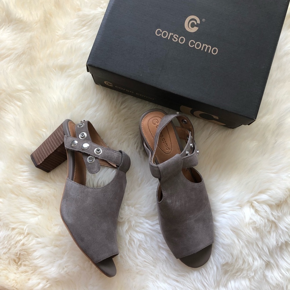 Corso Como Vlade City Suede Leather Taupe Sandal